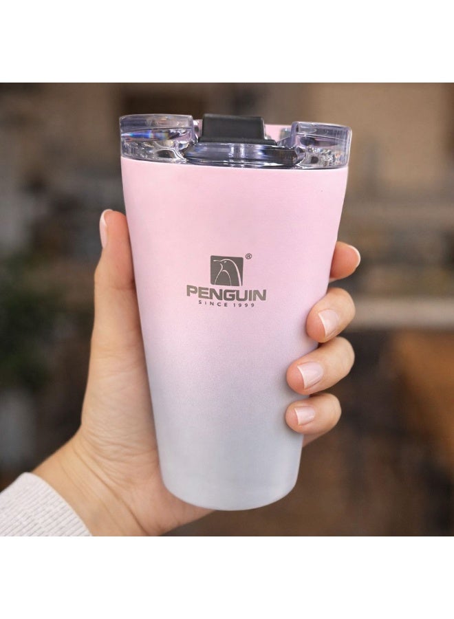 Penguin Travel Coffee Mug Stainless Steel Vacuum Ice and Hot Drinks Insulated Tumbler for Home Office Outdoor Works - Image 1